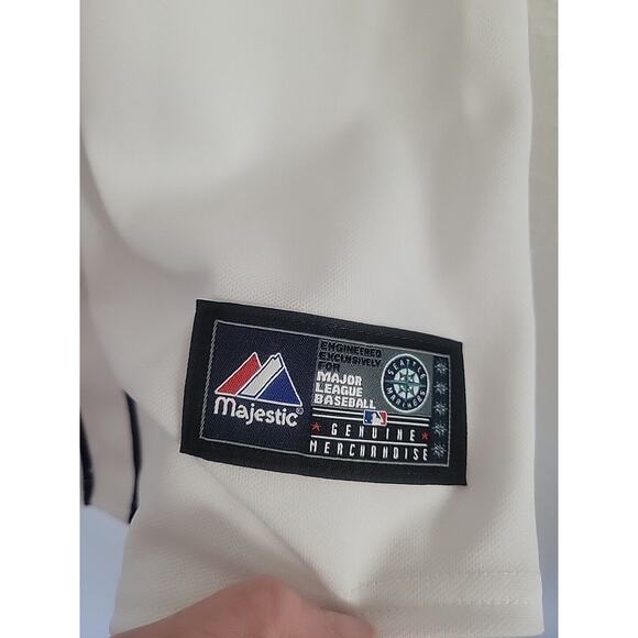 Vintage Majestic MLB Seattle Mariners Ichiro Suzuki 51 White Jersey kids L - Picture 3 of 10